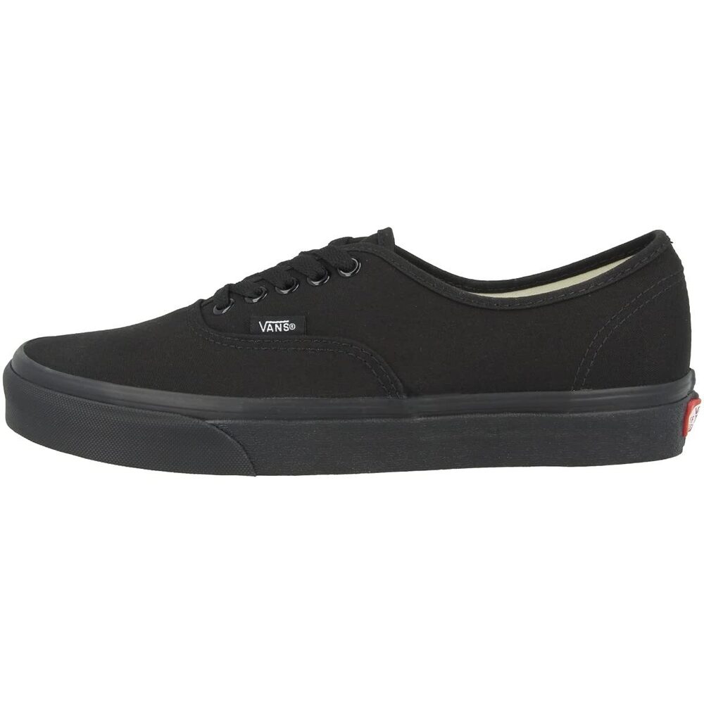 VANS AUTHENTIC UNISEX SKATE SHOES, BLACK/BLACK 9 B(M) US WOMEN / 7.5 D(M) US MEN